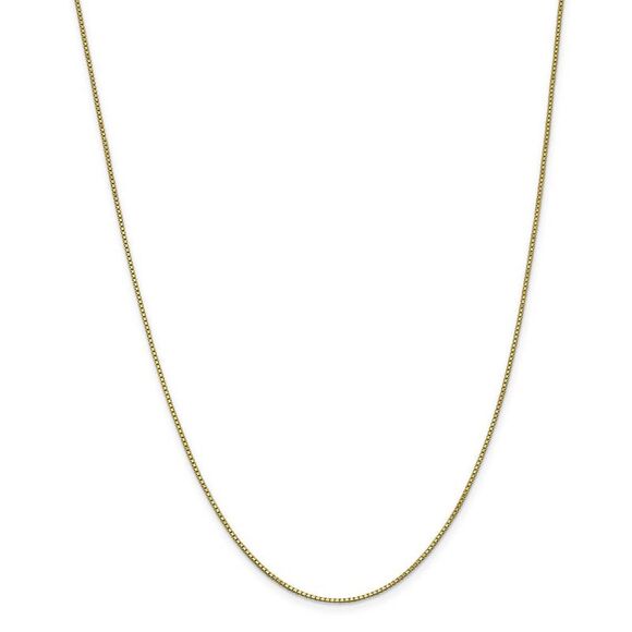 1mm, 10k Yellow Gold, Box Chain Necklace, 24 Inch - Picture 3 of 8